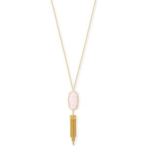 Kendra Scott Rayne Necklace In Rose Quartz